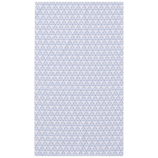 Decoratieve kanten driehoeken blauw wit tafelkleed (Voorkant)