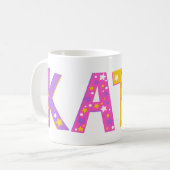 Decoratieve Kate bloemen en ster mok (Voorkant links)