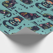 Decoratieve katten cadeaupapier (Hoek)