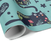 Decoratieve katten cadeaupapier (Rol Hoek)