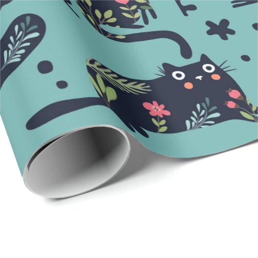 Decoratieve katten cadeaupapier (Rol Hoek)