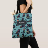 Decoratieve katten tote bag (Dichtbij)