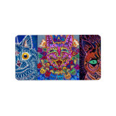 Decoratieve katten van Louis Wain Etiket (Voorkant)