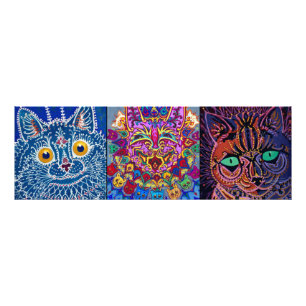 Decoratieve katten van Louis Wain Foto Afdruk