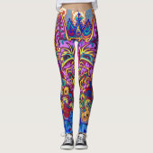 Decoratieve katten van Louis Wain Leggings (Voorkant)