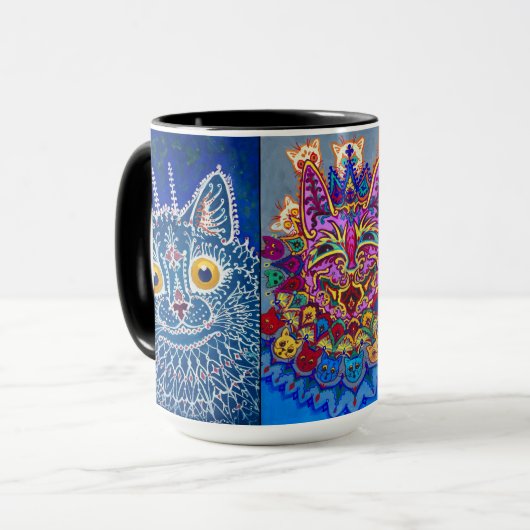 Decoratieve katten van Louis Wain Mok (Voorkant links)