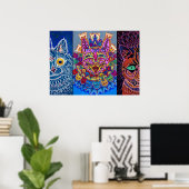 Decoratieve katten van Louis Wain Poster (Thuiskantoor)