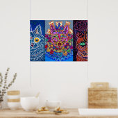 Decoratieve katten van Louis Wain Poster (Keuken)