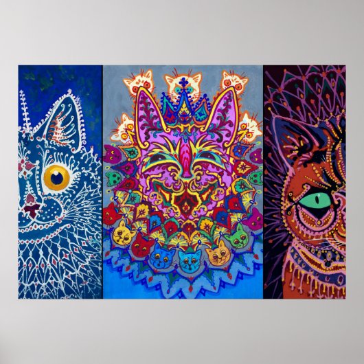 Decoratieve katten van Louis Wain Poster (Voorkant)