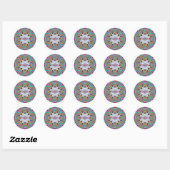 Decoratieve keleidoscoop Dank u stickers (Vel)