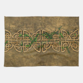 Decoratieve Keltische knobbels met jaloezie Theedoek (Horizontaal)