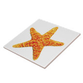 Decoratieve keramische stapelvis tegeltje (Zijkant)