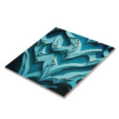 Decoratieve keramische Tegel " Turquoise Waves IX" Tegeltje (Zijkant)