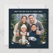 Decoratieve kerst holly bessen en roodborstjes feestdagenkaart (Achterkant)