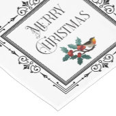 Decoratieve kerst met kerst Holly Sprig en Robing Korte Tafelloper (Hoek)