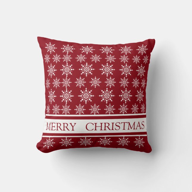 Decoratieve kerst met kristal Snowflake Kussen (Voorkant)