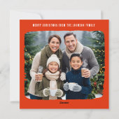 Decoratieve kerst VREUGDE holly bessen Feestdagenkaart (Achterkant)