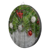 Decoratieve kerstachtergrond dartbord (Voorkant Rechts)