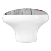 Decoratieve kerstachtergrond keramische knop (Zijkant)