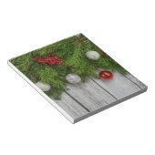 Decoratieve kerstachtergrond notitieblok (Schuin)