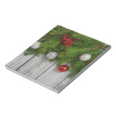 Decoratieve kerstachtergrond notitieblok (Linkerzijde)