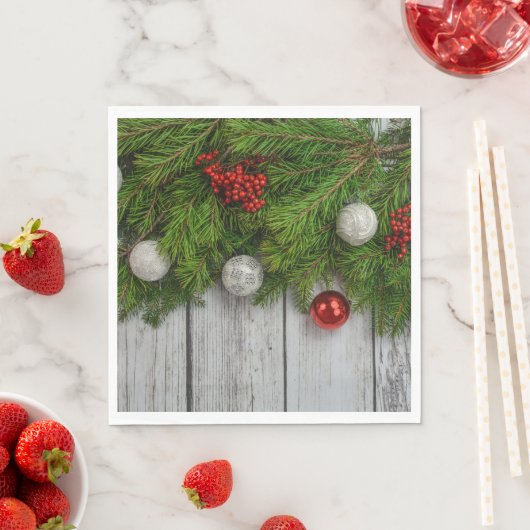 Decoratieve kerstachtergrond servet (Insitu)