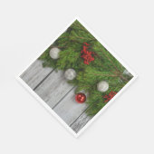 Decoratieve kerstachtergrond servet (Hoek)