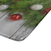 Decoratieve kerstachtergrond snijplank (Hoek)