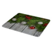 Decoratieve kerstachtergrond snijplank (Hoek)