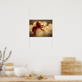 Decoratieve kerstbal en kaak poster (Keuken)