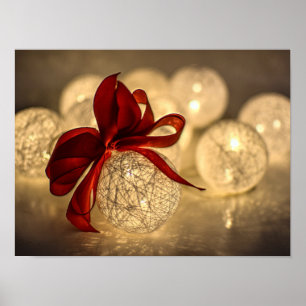 Decoratieve kerstbal en kaak poster