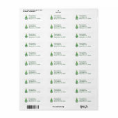Decoratieve kerstboom, 8-bits videogame Style Lab Etiket (Full Sheet)