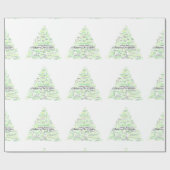 Decoratieve kerstboom cadeaupapier (Vlak)