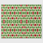 Decoratieve kerstboom cadeaupapier (Vlak)