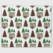 Decoratieve kerstboom cadeaupapier (Vlak)
