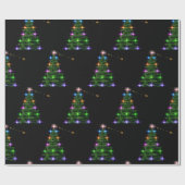 Decoratieve kerstboom cadeaupapier (Vlak)