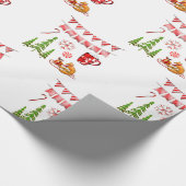 Decoratieve kerstboom cadeaupapier (Hoek)