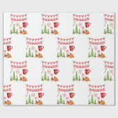 Decoratieve kerstboom cadeaupapier (Vlak)