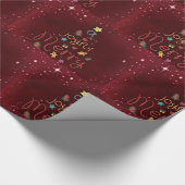 Decoratieve kerstboom cadeaupapier (Hoek)