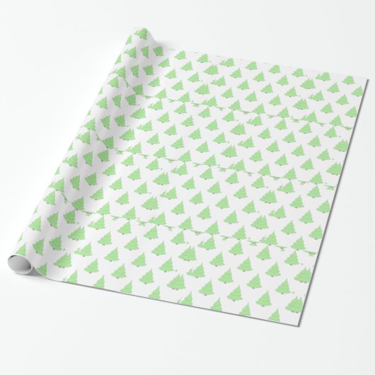 Decoratieve kerstboom cadeaupapier (Uitgerold)