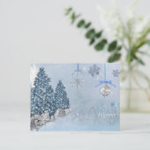 Decoratieve kerstboom feestdagenkaart (Staand voorkant)