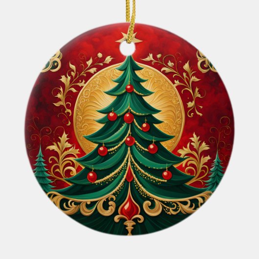 Decoratieve kerstboom vakantie Ornament (Voorkant)