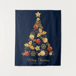 Decoratieve kerstboom wandkleed