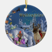 Decoratieve kerstboomversiering keramisch ornament (Voorkant)