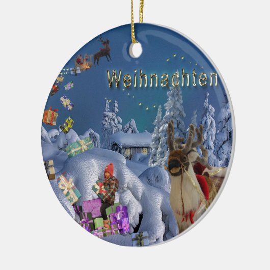 Decoratieve kerstboomversiering keramisch ornament (Links)