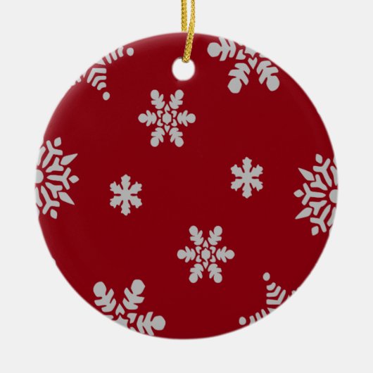 Decoratieve kerstboomversiering Snowflake Keramisch Ornament (Voorkant)