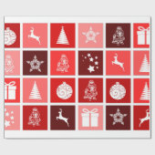 decoratieve kerstboomversieringen cadeaupapier (Vlak)