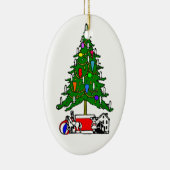 decoratieve kerstboomversieringen keramisch ornament (Rechts)