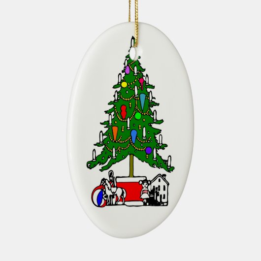 decoratieve kerstboomversieringen keramisch ornament (Rechts)