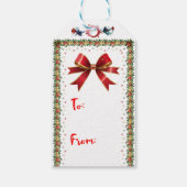 Decoratieve kerstcadeau cadeaulabel (Achterkant)